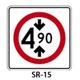 señal restrictiva SR-15 SR15 SR 15