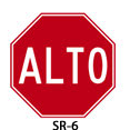 Señalamiento restrictivo SR-6