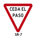 Señalamiento restrictivo SR-7 SR7 SR 7